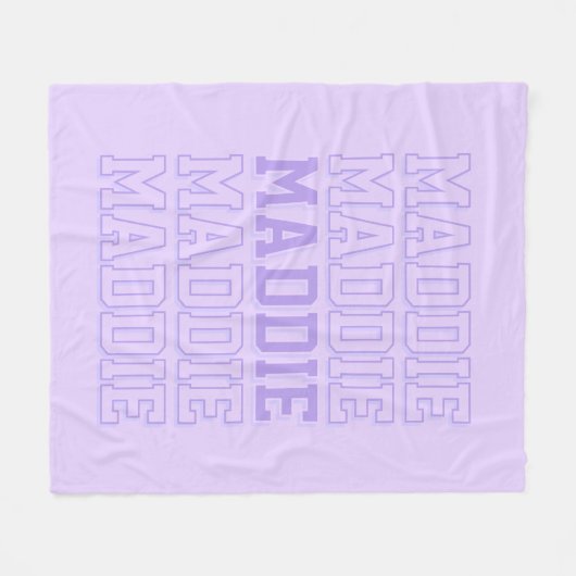 Trendy Paarse naam deken (Voorkant (Horizontaal))