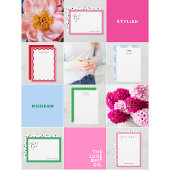 Trendy Paarse Note Kaart met Tiny Polka Dots Notitiekaartje