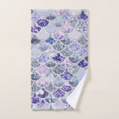 Trendy Paarse Ombre Glitter Mermaid Fish Scales Bad Handdoek (Handdoek)