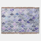 Trendy Paarse Ombre Glitter Mermaid Fish Scales Deken (Voorkant)