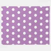 Trendy Paarse Polka Dots Pattern Fleece Deken (Voorkant (Horizontaal))