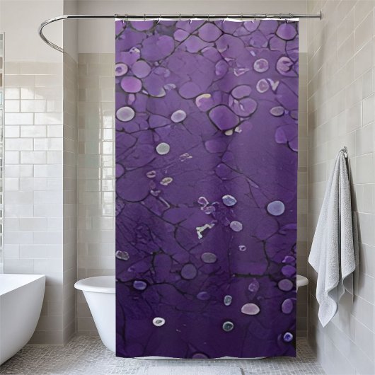 Trendy Paarse Sequin Douchegordijn