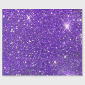 Trendy Paarse Sparking Glitter Glitz Cadeaupapier (Vlak)