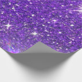 Trendy Paarse Sparking Glitter Glitz Cadeaupapier (Hoek)
