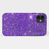 Trendy Paarse Sparking Glitter Glitz Case-Mate iPhone Case (Achterkant (horizontaal))