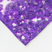 Trendy Paarse Sparking Glitter Glitz Fleece Deken (Hoek)