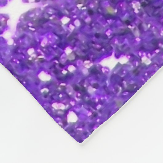 Trendy Paarse Sparking Glitter Glitz Fleece Deken (Hoek)