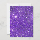 Trendy Paarse Sparking Glitter Glitz Kaart (Voorkant)