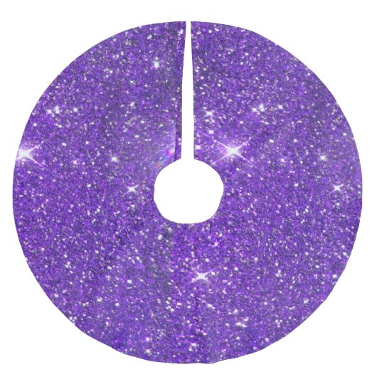 Trendy Paarse Sparking Glitter Glitz Kerstboom Rok (Voorkant)