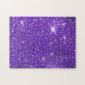 Trendy Paarse Sparking Glitter Glitz Legpuzzel (Horizontaal)