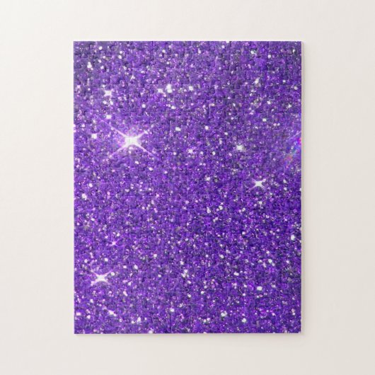 Trendy Paarse Sparking Glitter Glitz Legpuzzel (Verticaal)