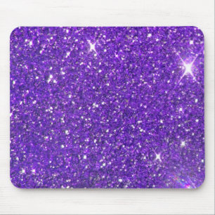 Trendy Paarse Sparking Glitter Glitz Muismat