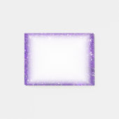 Trendy Paarse Sparking Glitter Glitz Post-it® Notes (Voorkant)