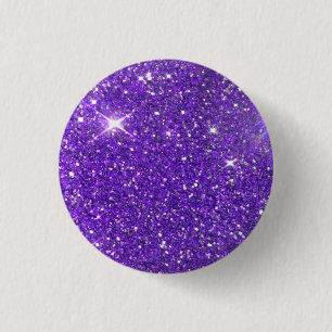 Trendy Paarse Sparking Glitter Glitz Ronde Button 3,2 Cm