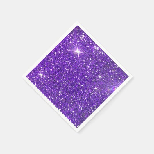 Trendy Paarse Sparking Glitter Glitz Servet (Hoek)