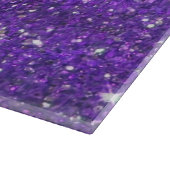 Trendy Paarse Sparking Glitter Glitz Snijplank (Hoek)