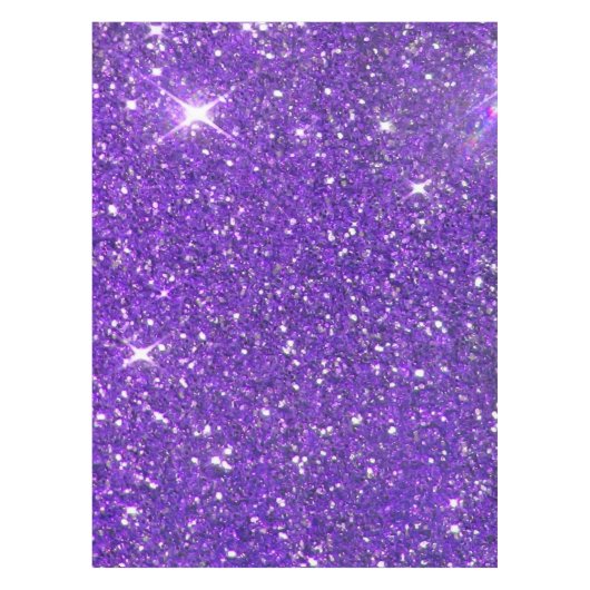 Trendy Paarse Sparking Glitter Glitz Tafelkleed (Voorkant)