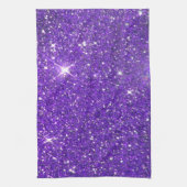 Trendy Paarse Sparking Glitter Glitz Theedoek (Verticaal)
