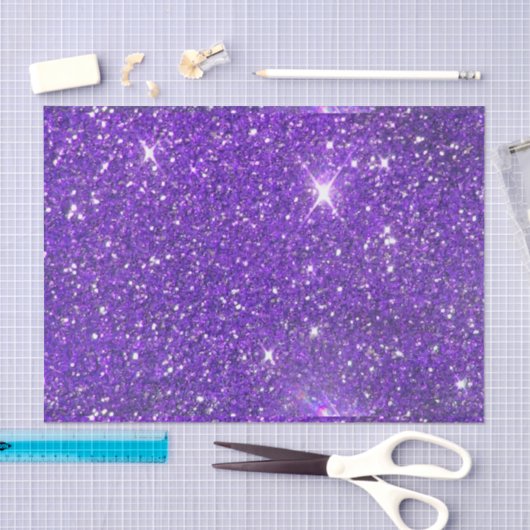 Trendy Paarse Sparking Glitter Glitz Tissuepapier (Craft)