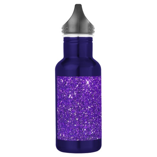 Trendy Paarse Sparking Glitter Glitz Waterfles (Links)