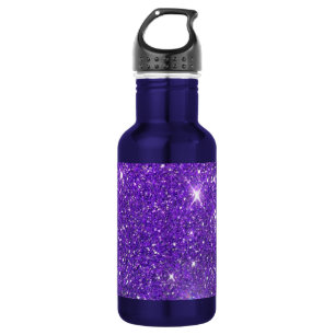 Trendy Paarse Sparking Glitter Glitz Waterfles