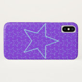 Trendy Paarse Star Editable Paarse Iphone case (Achterkant (horizontaal))
