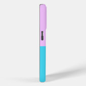 Trendy Paarse Vlinder op Pastels iPhone 15 Hoesje (Achterkant / Rechts)