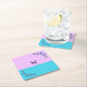 Trendy Paarse Vlinder op Pastels Papier Onderzette Kartonnen Onderzetters (Insitu)