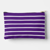 Trendy Paarse & Witte Streep Reizen & Make-up Bag Etui (Achterkant)