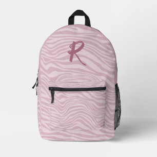 Trendy Paarse Zebra Patroongolven gepersonaliseerd Bedrukte Rugzak
