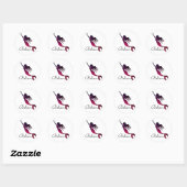 Trendy Paarse Zeemeermin Silhouet Graphic | Geloof Ronde Sticker (Vel)
