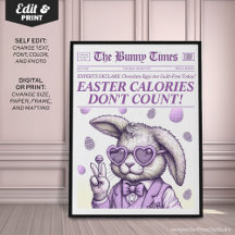 Trendy Paashaas krant, Pasen decoraties