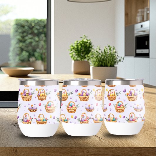 Trendy Paaspatroon Wijn Tumbler