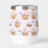 Trendy Paaspatroon Wijn Tumbler (Achterkant)