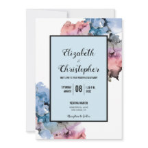 Trendy Paint Splash Navy Roze Abstract Modern