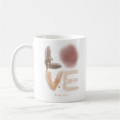 Trendy Paint Splatter Love Design voor Urban Style Koffiemok (Links)