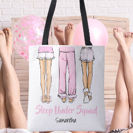 Trendy Pajama Sleep Under Sleep Favor for Girls Tote Bag