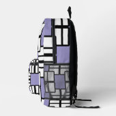 Trendy Pale Purple Geometric Backpack Bedrukte Rugzak (Rechts)