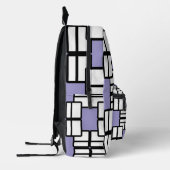 Trendy Pale Purple Geometric Backpack Bedrukte Rugzak (Links)