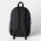 Trendy Pale Purple Geometric Backpack Bedrukte Rugzak (Achterkant)