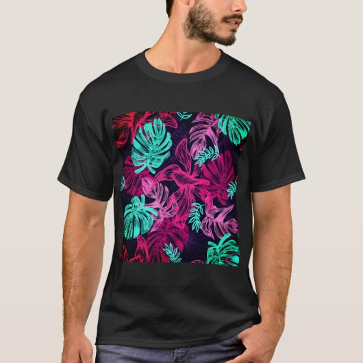 Trendy Palm Leaves T-shirt (Voorkant)