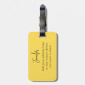 Trendy Palm Tree Vacation Bagagelabel (Achterkant verticaal)