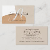 Trendy Pampas Terracotta Abstract Handmade Jewelry Visitekaartje (Voorkant / Achterkant)