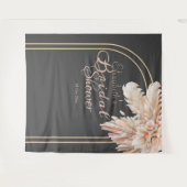 Trendy pampasgras watercolor bruidsshower wandkleed (Voorkant (horizontaal))