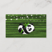 Trendy Panda Beer Bamboo Baby Diaper Raffle Visitekaartje (Achterkant)