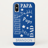 Trendy papa typografie Case-Mate iPhone case (Achterkant)