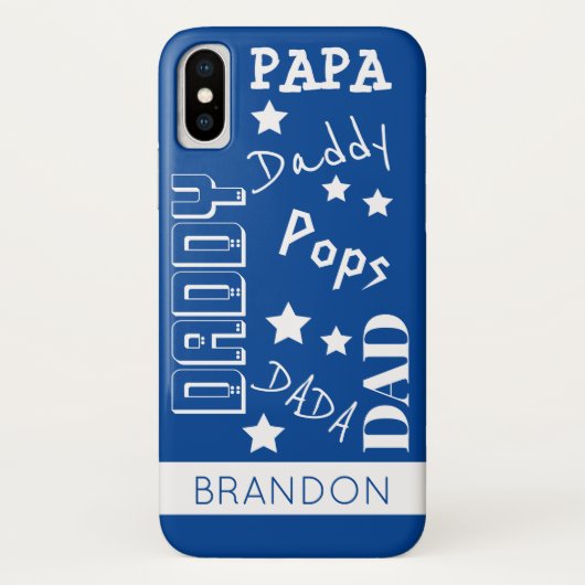 Trendy papa typografie Case-Mate iPhone case (Achterkant)