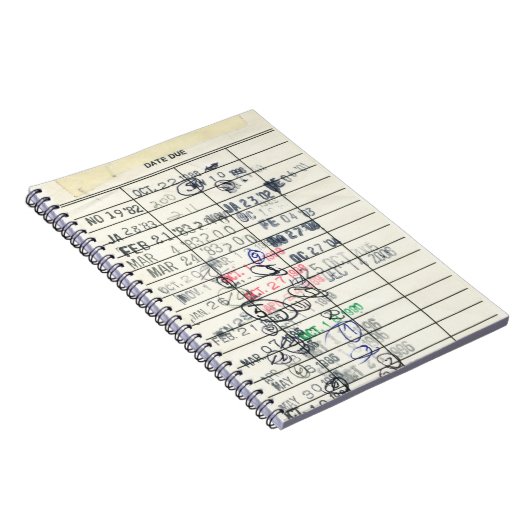 Trendy  papier vervaldatum bibliotheek notitieboek (Rechterzijde)