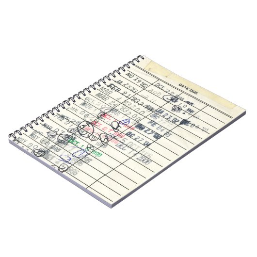 Trendy  papier vervaldatum bibliotheek notitieboek (Linkerzijde)