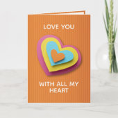 Trendy papieren harten houden van Kaart (Voorkant)